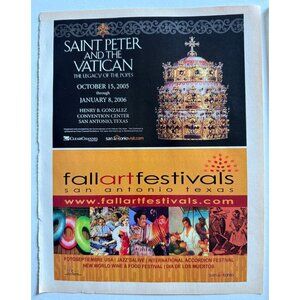 Vintage 2005 Fall Festivals Saint Peter San Antonio Texas Advertisement Print Ad